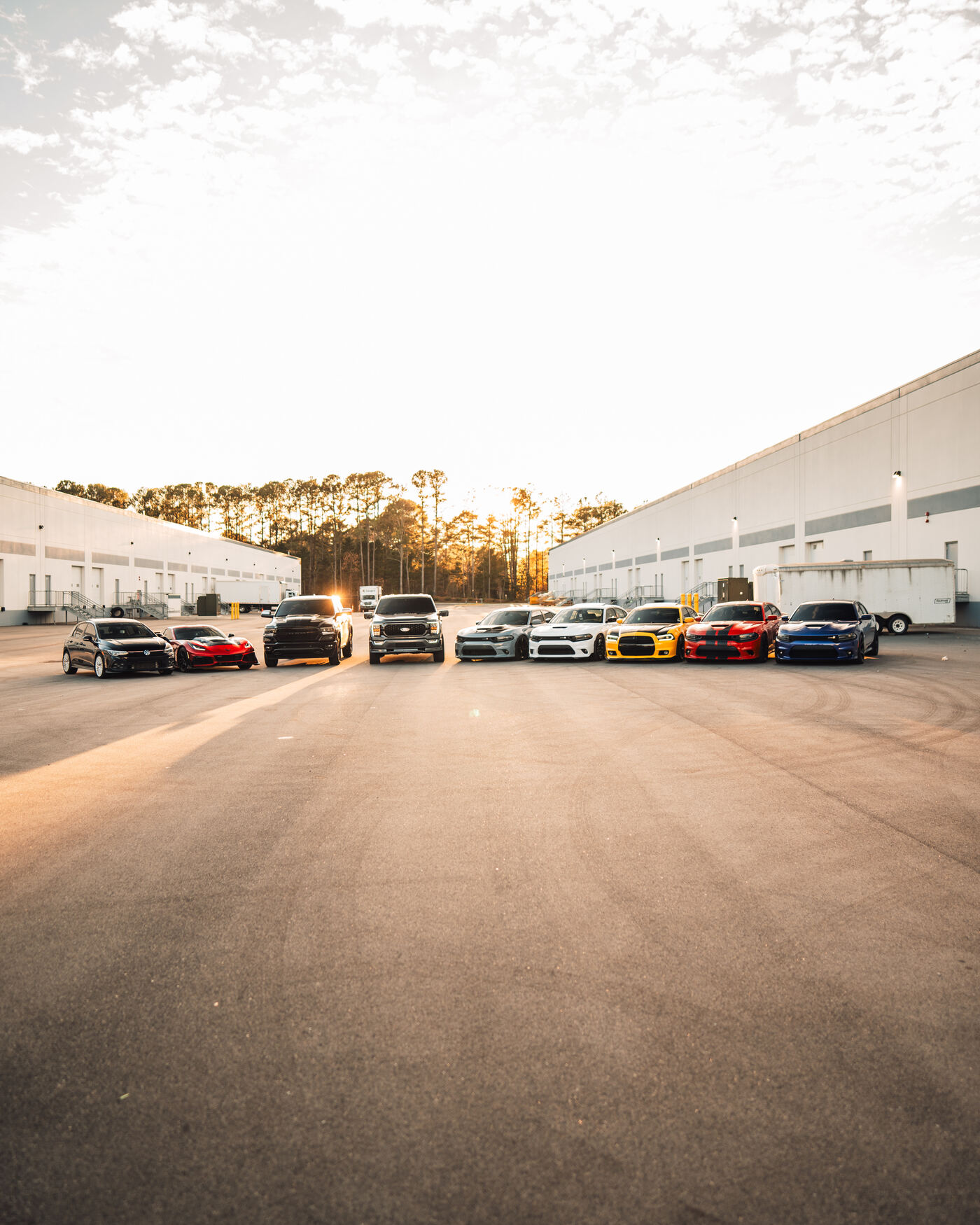 Full Traviesos crew lineup at sunset — thanksgiving shoot